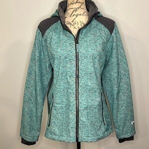 NWT Free Country softshell water/wind plush lined jacket L